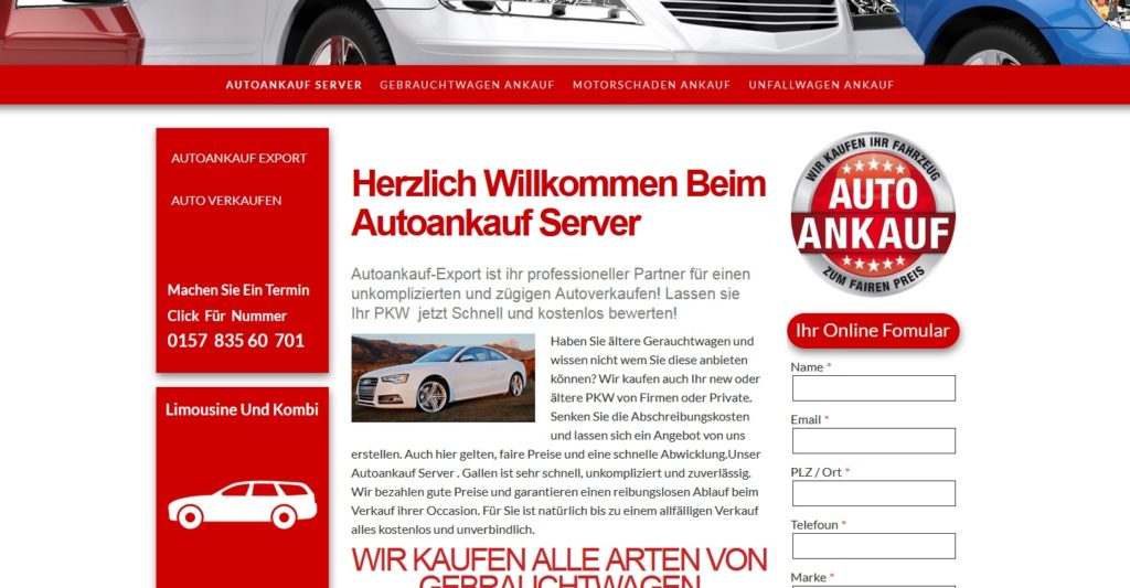 PKWs aller Art Unfallwagen Gebrauchtwagen - autoankauf-server.de