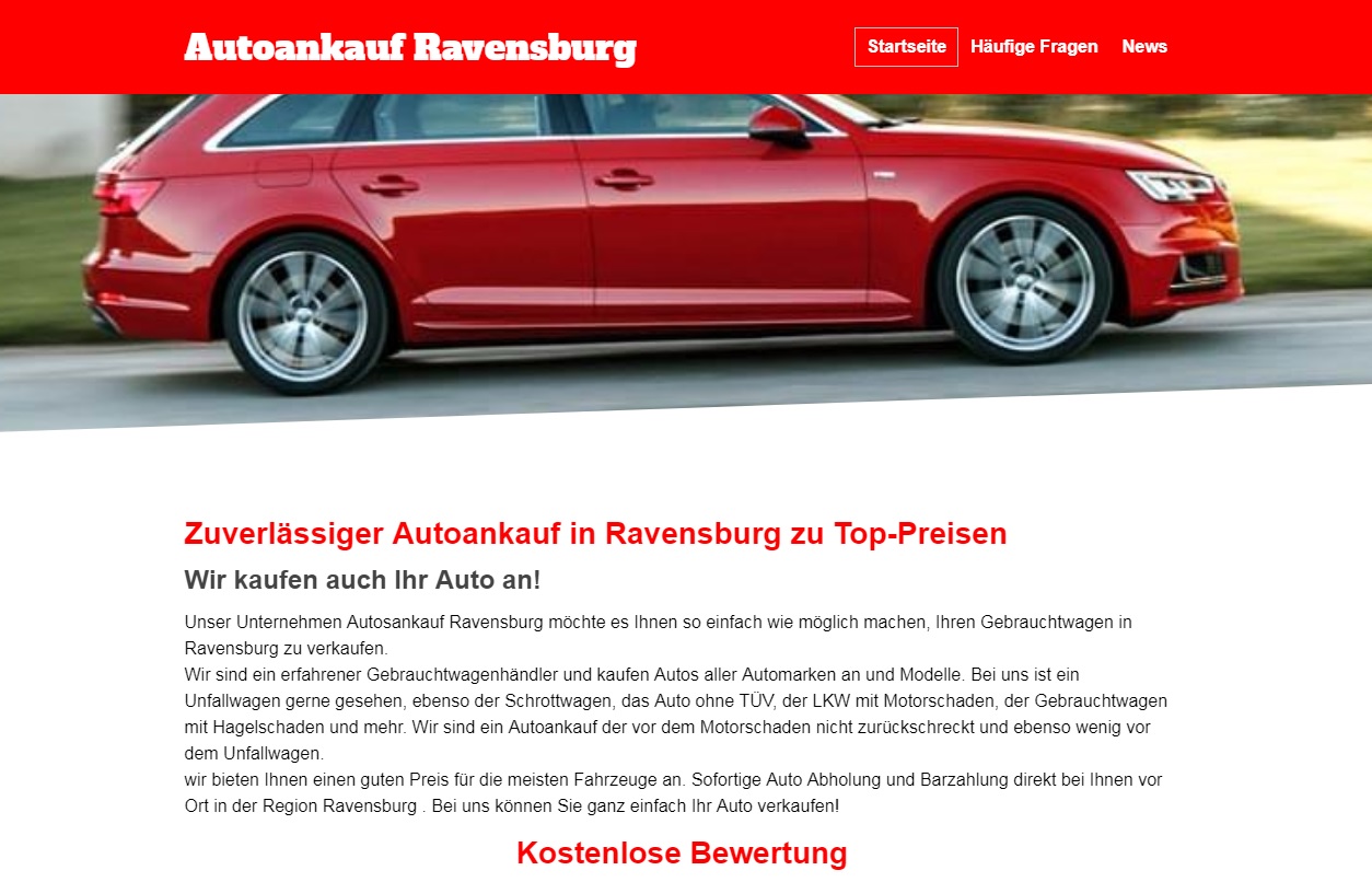 Autoankauf Ravensburg, Gebrauchtwagen verkaufen – Ihr Spezialist für den Ankauf
