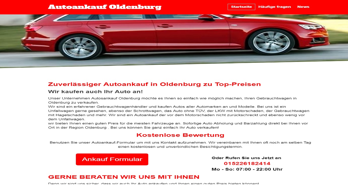 Professioneller und sicherer Autoankauf Oldenburg