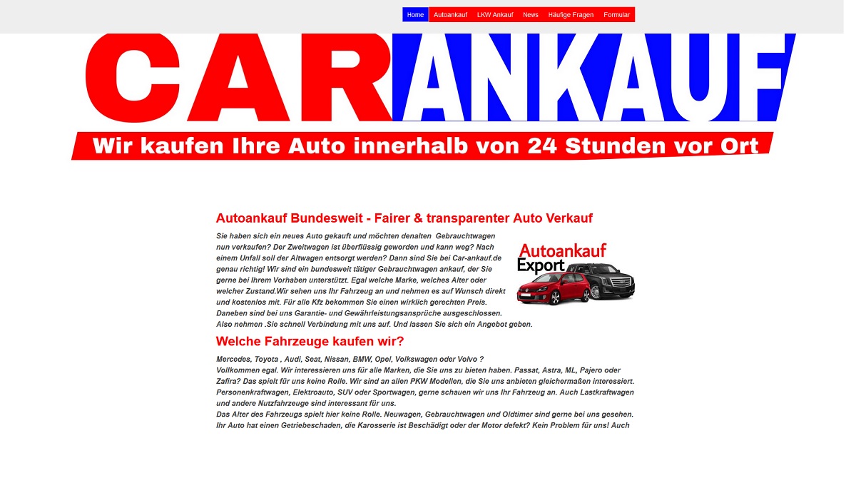 Car-Ankauf.de ihr Gebrauchtwagenhändler in Sachen Autoankauf Dorsten und Umgebung