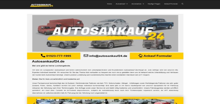 Autosankauf24.de – KFZ Ankauf – Ihr kompetenter Partner in Sachen Autoverkauf