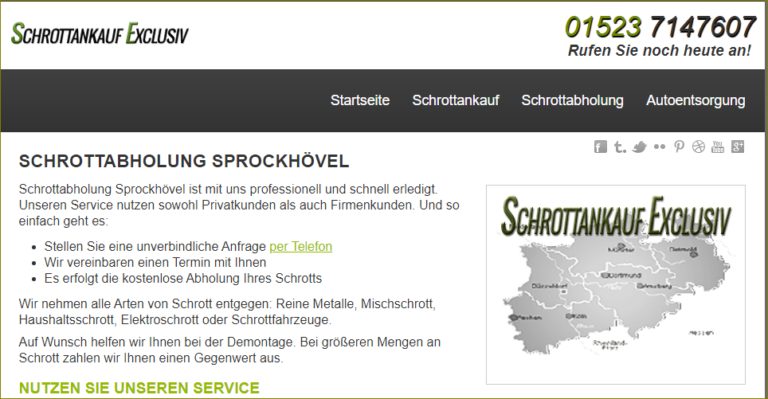 Sachgerechte nachhaltige Entsorgung mit Schrottankauf Exclusiv in Sprockhövel