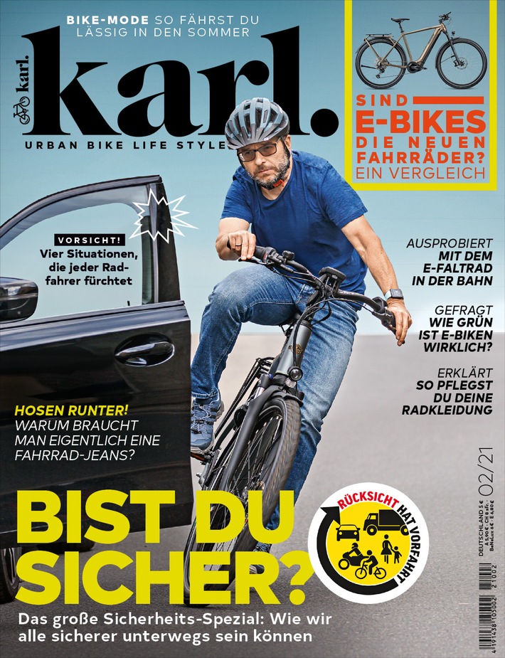 Mehr Sicherheit für Radfahrer gerade im engen Stadtverkehr – Radmagazin Karl plädiert für mehr gegenseitige Rücksicht