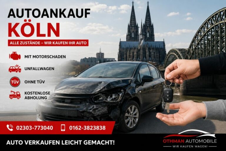 Fahrzeugverkauf in Köln: Strategien für den Verkauf von Autos mit Motorschaden oder Unfallschaden ohne TÜV